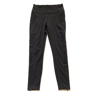 Athleta Black High Rise Delancey Moto Tight Leggings Women's Size Medium